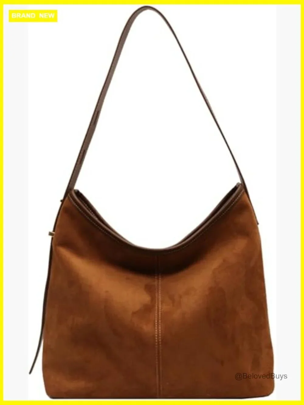 Suede Hobo Tote Bag Crossbody Shoulder Bag Slouchy Handbag Retro College Purse